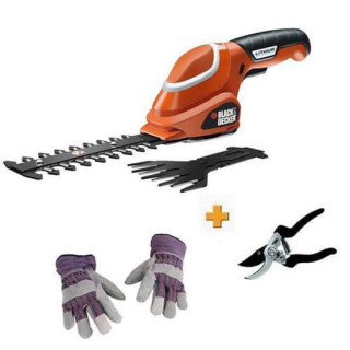 Купити Кущоріз-ножиці акумуляторні BLACK+DECKER GSL700KIT. Офіційний магазин Toolmaster Україна. Фірмовий інструмент та обладнання, офіційна гарантія