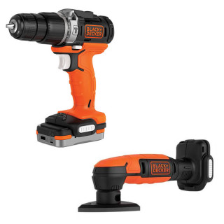Купити Набір з двох інструментів BLACK+DECKER BDCK121S1S. Офіційний магазин Toolmaster Україна. Фірмовий інструмент та обладнання, офіційна гарантія