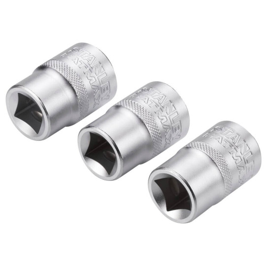 Купити Набір торцевих головок 1/2 Maxi Drive, із шестигранним профілем, 3 шт: 17, 18, 19 мм. STANLEY FMMT17094-0. Офіційний магазин Toolmaster Україна. Фірмовий інструмент та обладнання, офіційна гарантія