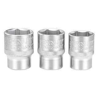Купити Набір торцевих головок 1/2 Maxi Drive, із шестигранним профілем, 3 шт: 21, 22 24 мм. STANLEY FMMT17095-0. Офіційний магазин Toolmaster Україна. Фірмовий інструмент та обладнання, офіційна гарантія
