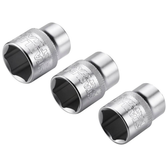 Купити Набір торцевих головок 1/2 Maxi Drive, із шестигранним профілем, 3 шт: 21, 22 24 мм. STANLEY FMMT17095-0. Офіційний магазин Toolmaster Україна. Фірмовий інструмент та обладнання, офіційна гарантія