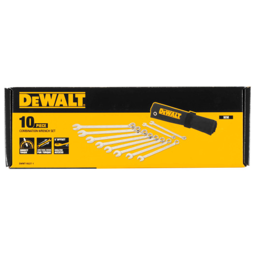 Купити Набір ключів комбінованих, 10 штук DeWALT DWMT19227-1. Офіційний магазин Toolmaster Україна. Фірмовий інструмент та обладнання, офіційна гарантія