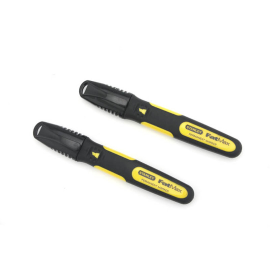 Купити Набор из двух плоских маркеров FatMax® с плоским наконечником и стойкими черными чернилами STANLEY 0-47-314. Официальный магазин Toolmaster Украина. Фирменный инструмент и оборудование, официальная гарантия