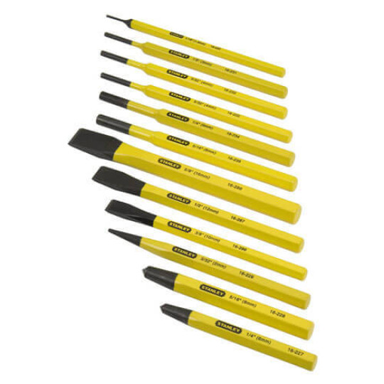 Купити Набір з дванадцяти бородків і зубил слюсарних STANLEY 4-18-299. Офіційний магазин Toolmaster Україна. Фірмовий інструмент та обладнання, офіційна гарантія