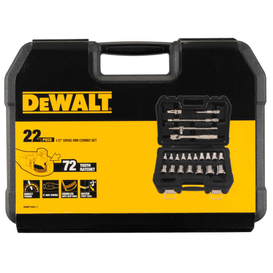 Купити Набір головок 1/2, 22 предмети DeWALT DWMT19241-1. Офіційний магазин Toolmaster Україна. Фірмовий інструмент та обладнання, офіційна гарантія