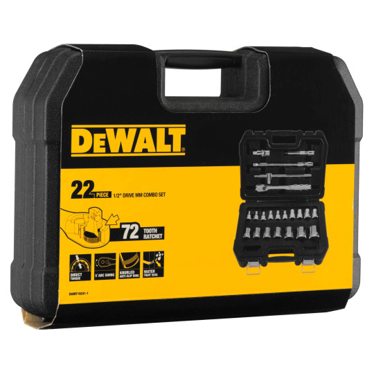 Купити Набір головок 1/2, 22 предмети DeWALT DWMT19241-1. Офіційний магазин Toolmaster Україна. Фірмовий інструмент та обладнання, офіційна гарантія