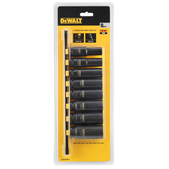 Купити Набір головок 1/2, 8 предмети DeWALT DWMT86090-0. Офіційний магазин Toolmaster Україна. Фірмовий інструмент та обладнання, офіційна гарантія