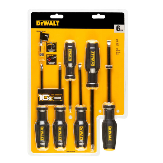 Купити Набір викруток TOUGHSERIES™ MAX FIT®, 6 штук DeWALT DWHT62056-0. Офіційний магазин Toolmaster Україна. Фірмовий інструмент та обладнання, офіційна гарантія
