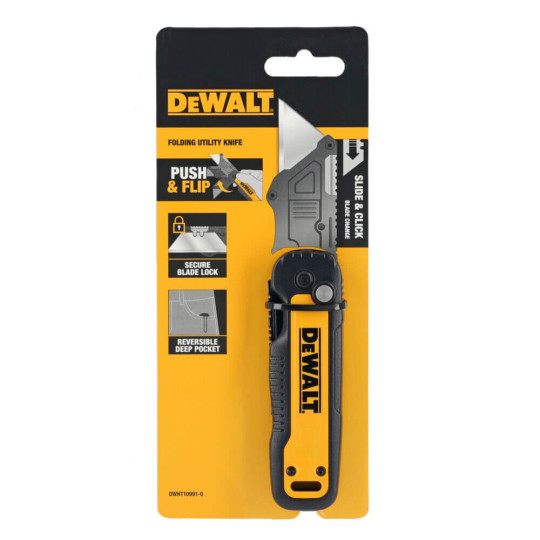 Купити Нож складной с фиксированным лезвием для отделочных работ DeWALT DWHT10991-0. Официальный магазин Toolmaster Украина. Фирменный инструмент и оборудование, официальная гарантия