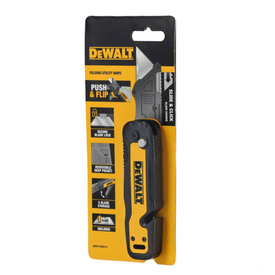 Купити Нож складной с фиксированным лезвием для отделочных работ DeWALT DWHT10992-0. Официальный магазин Toolmaster Украина. Фирменный инструмент и оборудование, официальная гарантия