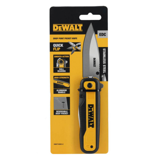 Купити Ніж складаний з довжиною леза 84 мм DeWALT DWHT10993-0. Офіційний магазин Toolmaster Україна. Фірмовий інструмент та обладнання, офіційна гарантія