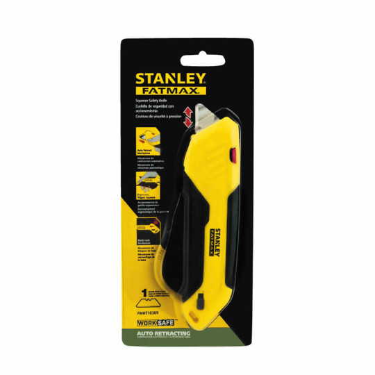 Купити Нож безопасный FATMAX® Box Box с выдвижным трапециевидным лезвием STANLEY FMHT10369-0. Официальный магазин Toolmaster Украина. Фирменный инструмент и оборудование, официальная гарантия