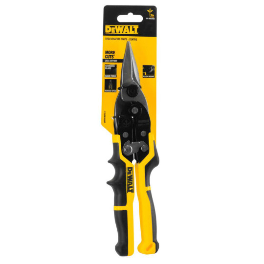 Купити Ножиці по металу ERGO Aviation довжиною 250 мм, прямі DeWALT DWHT14675-0. Офіційний магазин Toolmaster Україна. Фірмовий інструмент та обладнання, офіційна гарантія
