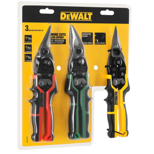 Купити Набір ножиць з металу ERGO Aviation DeWALT DWHT14676-0. Офіційний магазин Toolmaster Україна. Фірмовий інструмент та обладнання, офіційна гарантія
