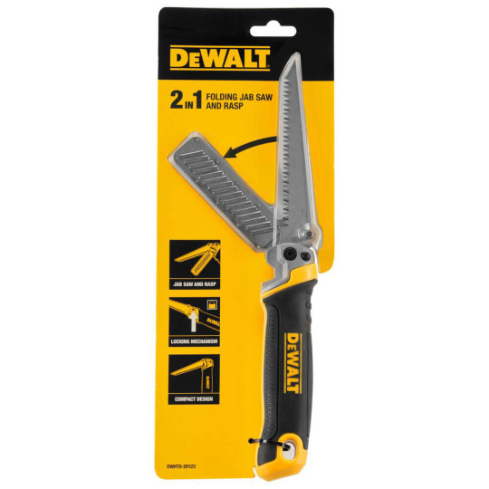 Купити Мініножовка-рашпіль по гіпсокартону, складана DeWALT DWHT0-20123. Офіційний магазин Toolmaster Україна. Фірмовий інструмент та обладнання, офіційна гарантія