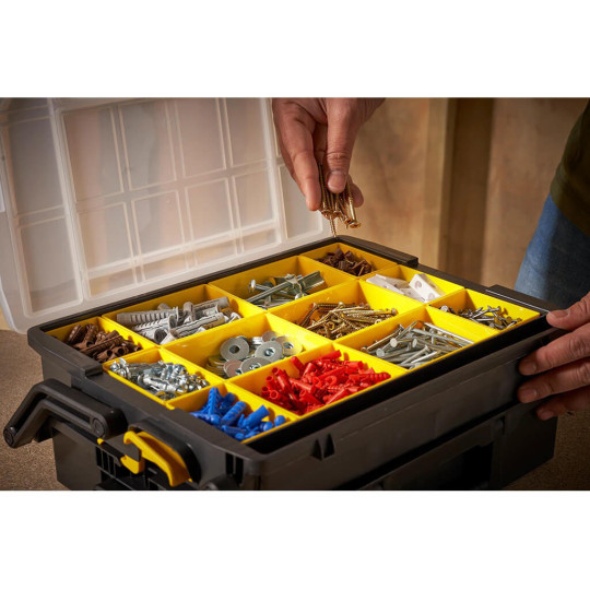 Купити Органайзер Sort Master, дворівневий, 420х315х400 мм, пластмасовий STANLEY STST1-75540. Офіційний магазин Toolmaster Україна. Фірмовий інструмент та обладнання, офіційна гарантія