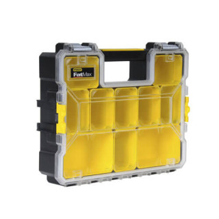 Купити Органайзер професійний FATMAX SHALLOW PRO METAL LATCH, вологозахисний, розмірами 446x116x357 мм STANLEY 1-97-518. Офіційний магазин Toolmaster Україна. Фірмовий інструмент та обладнання, офіційна гарантія