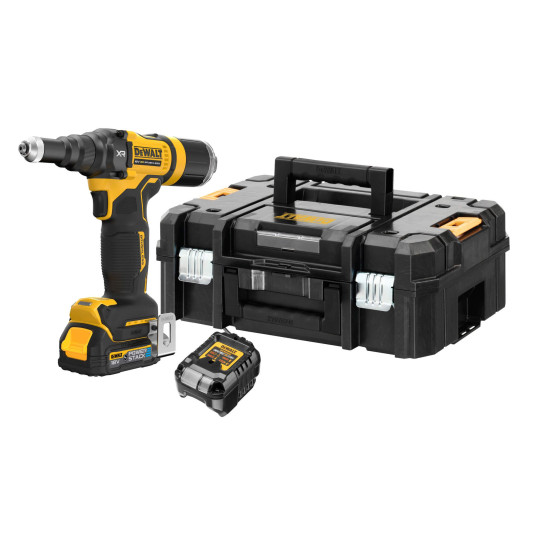 Купити Заклепочник акумуляторний безщітковий DeWALT DCF403E1GT. Офіційний магазин Toolmaster Україна. Фірмовий інструмент та обладнання, офіційна гарантія