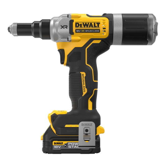 Купити Заклепочник акумуляторний безщітковий DeWALT DCF414E2GT. Офіційний магазин Toolmaster Україна. Фірмовий інструмент та обладнання, офіційна гарантія