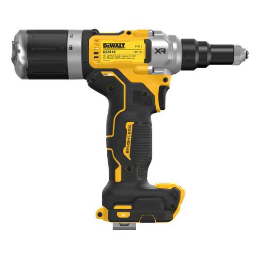 Купити Заклепочник аккумуляторный бесщеточный DeWALT DCF414NT. Официальный магазин Toolmaster Украина. Фирменный инструмент и оборудование, официальная гарантия