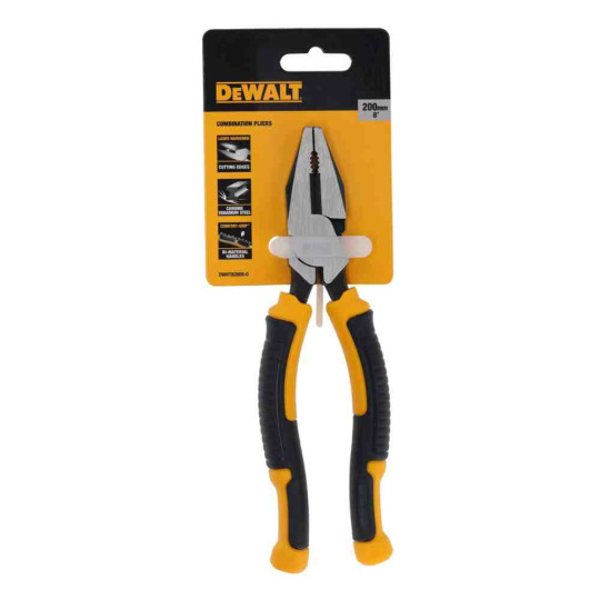 Купити Плоскогубці LASER HARDENED комбіновані, L=200 мм DeWALT DWHT82809-0. Офіційний магазин Toolmaster Україна. Фірмовий інструмент та обладнання, офіційна гарантія