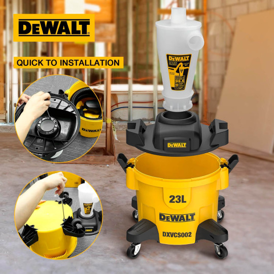Купити Фільтр-циклон DeWALT DXVCS002. Офіційний магазин Toolmaster Україна. Фірмовий інструмент та обладнання, офіційна гарантія