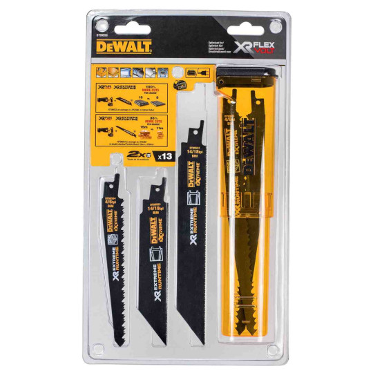 Купити Набор полотен пильных DeWALT, EXTREME RUNTIME, для шабельних пил DeWALT DT99550. Официальный магазин Toolmaster Украина. Фирменный инструмент и оборудование, официальная гарантия