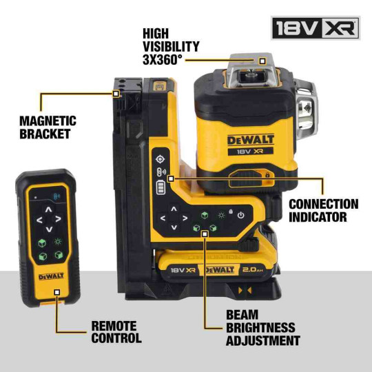 Купити Рівень лазерний лінійний DeWALT DCLE34035D1. Офіційний магазин Toolmaster Україна. Фірмовий інструмент та обладнання, офіційна гарантія