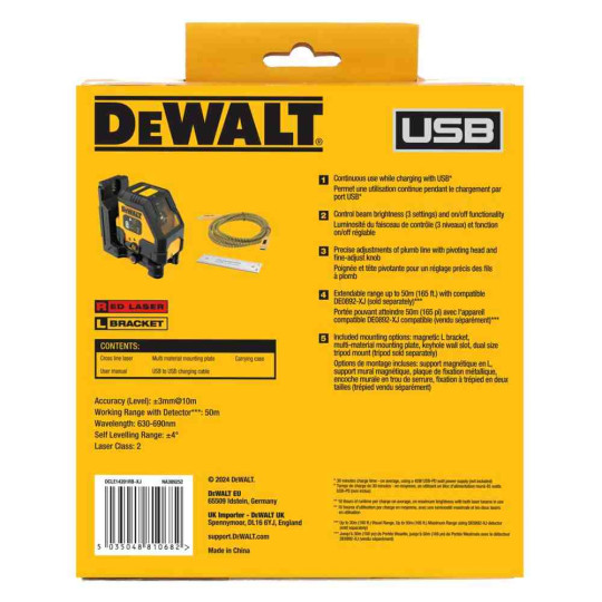 Купити Рівень лазерний лінійний DeWALT DCLE14201RB. Офіційний магазин Toolmaster Україна. Фірмовий інструмент та обладнання, офіційна гарантія
