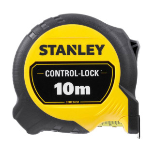 Купити Рулетка измерительная CONTROL-LOCK длиной 10 м, шириной 25 мм, в прорезиненном корпусе, с двойной шкалой STANLEY STHT37241-3. Официальный магазин Toolmaster Украина. Фирменный инструмент и оборудование, официальная гарантия