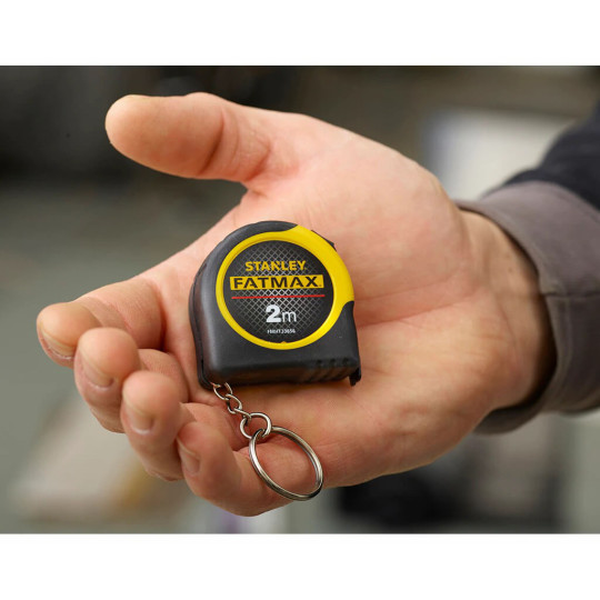 Купити Рулетка-брелок FATMAX, 2 м х 13 мм в резиновом корпусе STANLEY FMHT1-33856. Официальный магазин Toolmaster Украина. Фирменный инструмент и оборудование, официальная гарантия