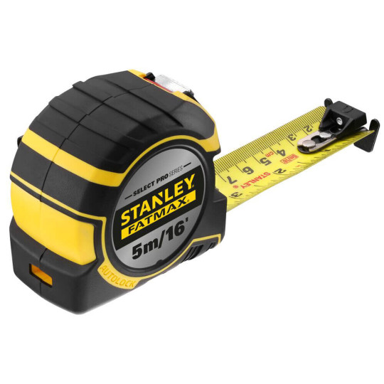 Купити Рулетка вимірювальна FatMax®Autolock довжиною 5 м/16, шириною 25 мм, в обгумованому корпусі, з подвійною шкалою STANLEY FMHT43242-0. Офіційний магазин Toolmaster Україна. Фірмовий інструмент та обладнання, офіційна гарантія