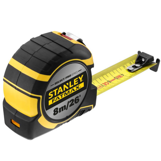 Купити Рулетка измерительная FatMax®Autolock длиной 8 м/26, шириной 25 мм, в прорезиненном корпусе, с двойной шкалой STANLEY FMHT43243-0. Официальный магазин Toolmaster Украина. Фирменный инструмент и оборудование, официальная гарантия