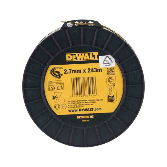 Купити Косильна жилка DeWALT DT20906. Офіційний магазин Toolmaster Україна. Фірмовий інструмент та обладнання, офіційна гарантія