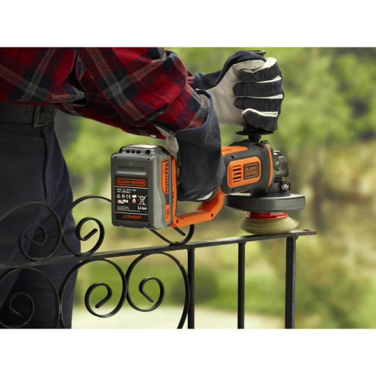 Купити Шліфмашина кутова - болгарка акумуляторна BLACK+DECKER BCG720M1. Офіційний магазин Toolmaster Україна. Фірмовий інструмент та обладнання, офіційна гарантія