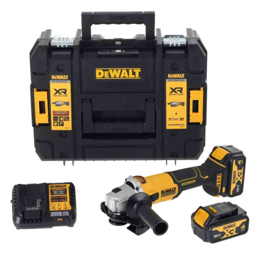 Купити Шліфмашина кутова - болгарка акумуляторна безщіткова DeWALT DCG407M2T. Офіційний магазин Toolmaster Україна. Фірмовий інструмент та обладнання, офіційна гарантія