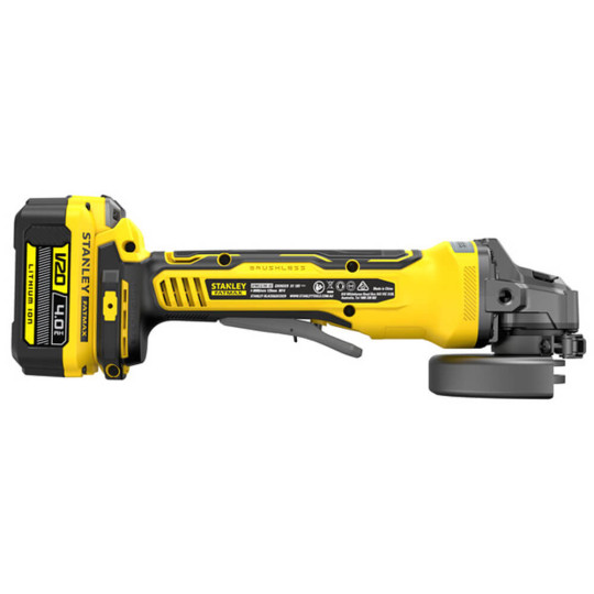 Купити Шліфмашина кутова акумуляторна безщіткова STANLEY FATMAX SFMCG700M2K. Офіційний магазин Toolmaster Україна. Фірмовий інструмент та обладнання, офіційна гарантія