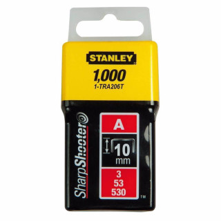 Купити Скоби тип А висотою 10 мм, для степлера ручного Light Duty, в упаковці 1000 шт STANLEY 1-TRA206T. Офіційний магазин Toolmaster Україна. Фірмовий інструмент та обладнання, офіційна гарантія