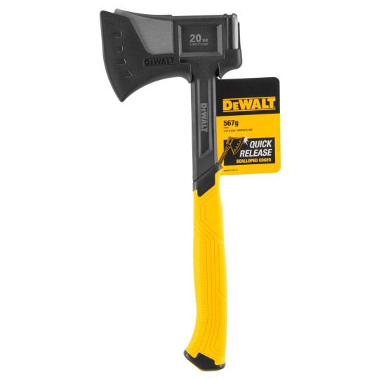 Купити Сокира туристична суцільнометалева вагою 990 грам з чохлом DeWALT DWHT51387-0. Офіційний магазин Toolmaster Україна. Фірмовий інструмент та обладнання, офіційна гарантія