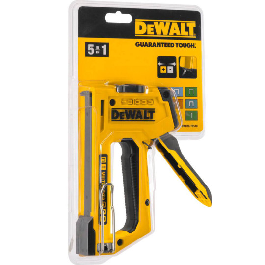 Купити Степлер MULTI TACKER 5 в 1 скоби тип A, G, H 6-14мм, цвяхи J 12, 15 мм. DeWALT DWHT0-TR510. Офіційний магазин Toolmaster Україна. Фірмовий інструмент та обладнання, офіційна гарантія