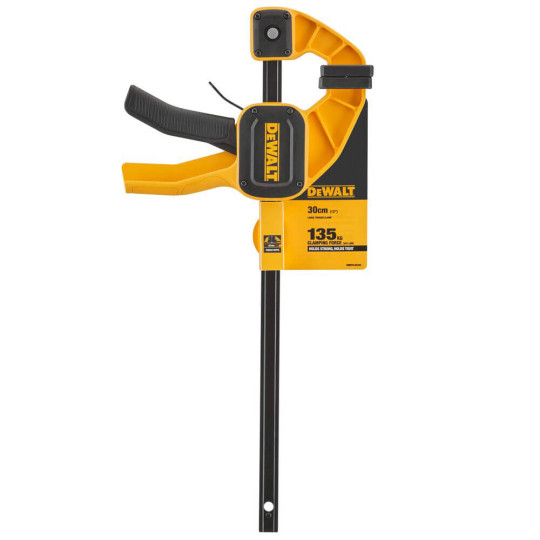Купити Струбцина L триггерная с максимальным усилием сжатия 135 кг DeWALT DWHT0-83193. Официальный магазин Toolmaster Украина. Фирменный инструмент и оборудование, официальная гарантия