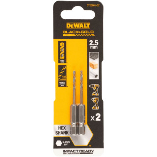 Купити Свердло по металу EXTREME IMPACT Black & Gold DeWALT DT20601. Офіційний магазин Toolmaster Україна. Фірмовий інструмент та обладнання, офіційна гарантія