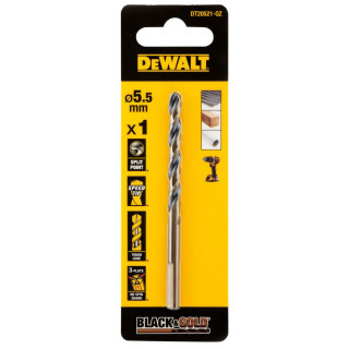 Купити Свердло по металу Black & Gold DeWALT DT20521. Офіційний магазин Toolmaster Україна. Фірмовий інструмент та обладнання, офіційна гарантія