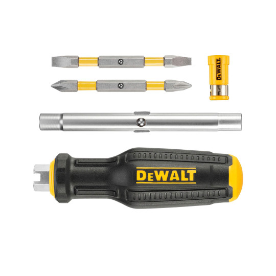 Купити Отвертка - набор FULL FIT 6 Way с двумя сменными битами DeWALT DWHT66569-0. Официальный магазин Toolmaster Украина. Фирменный инструмент и оборудование, официальная гарантия