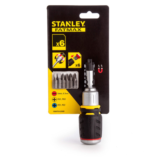 Купити Отвертка - набор Stubby, реверсивная, с шестью сменными битами STANLEY FMHT0-62688. Официальный магазин Toolmaster Украина. Фирменный инструмент и оборудование, официальная гарантия