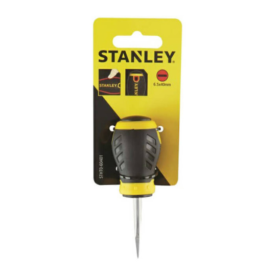 Купити Отвертка ESSENTIAL длиной 30 мм под шлиц SL6.5 STANLEY STHT0-60401. Официальный магазин Toolmaster Украина. Фирменный инструмент и оборудование, официальная гарантия
