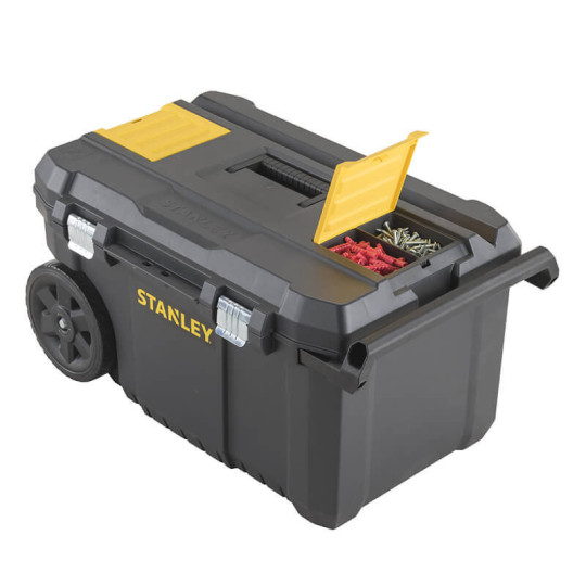 Купити Ящик великого об’єму ESSENTIAL CHEST, розміри 665x404x344 мм, з колесами STANLEY STST1-80150. Офіційний магазин Toolmaster Україна. Фірмовий інструмент та обладнання, офіційна гарантія