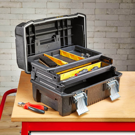 Купити Ящик професійний FatMax Cantilever, розміри 457x310x236 мм STANLEY FMST1-71219. Офіційний магазин Toolmaster Україна. Фірмовий інструмент та обладнання, офіційна гарантія