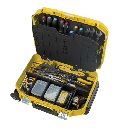Купити Ящик техника FATMAX®, 540 х 400 х 435 мм, армированный стекловолокном, оснащенный колесами STANLEY FMST1-72383. Официальный магазин Toolmaster Украина. Фирменный инструмент и оборудование, официальная гарантия