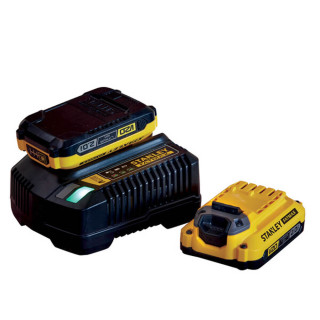 Купити Зарядний пристрій та 2 акумулятора 18В STANLEY FATMAX SFMCB12D2. Офіційний магазин Toolmaster Україна. Фірмовий інструмент та обладнання, офіційна гарантія